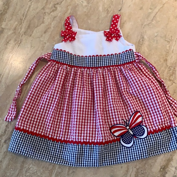 Emily Rose red/white/blue dress size 2t - Picture 1 of 3